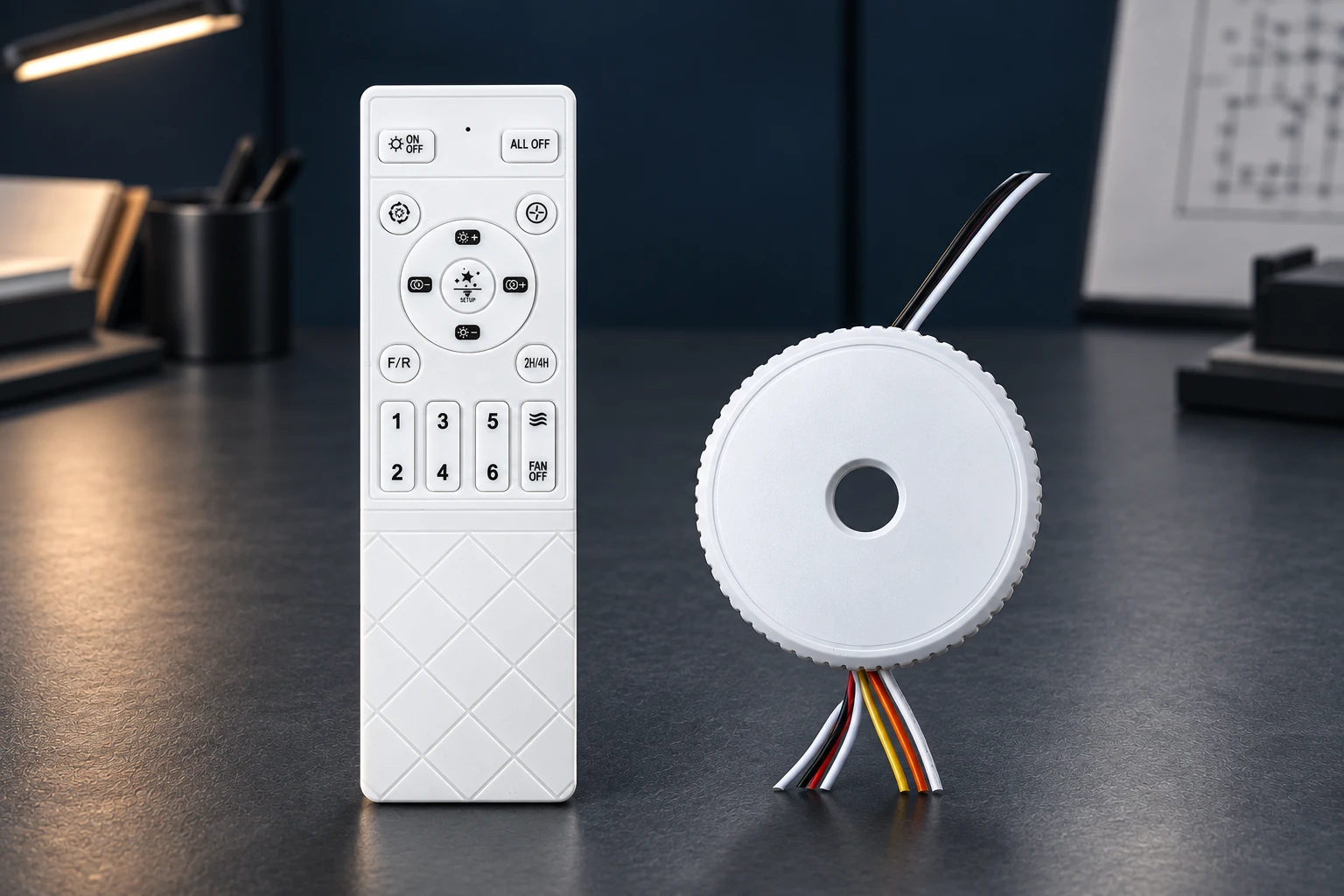 DC03 product kit in a navy engineering studio