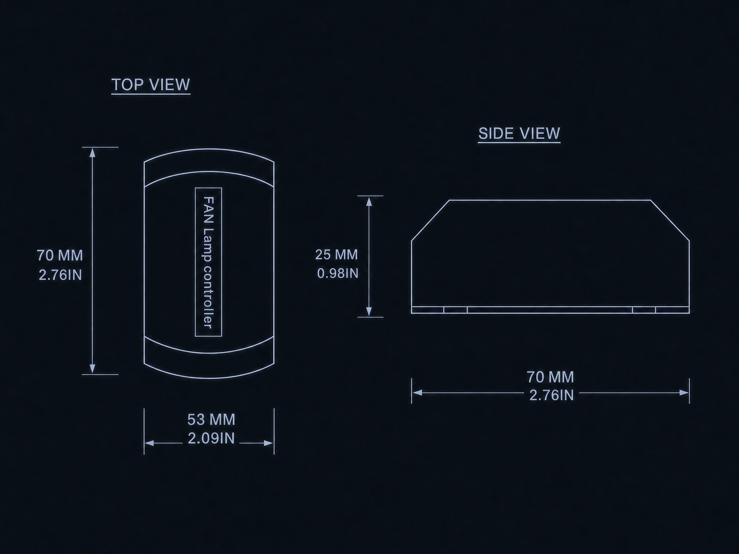Receiver dimension drawing